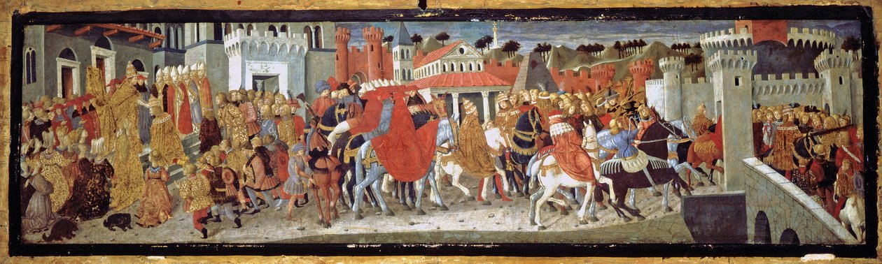 فريدريك الثالث وليونورا من البرتغال في روما ، 1452 بواسطة جيوفاني دي سير جيوفاني ،