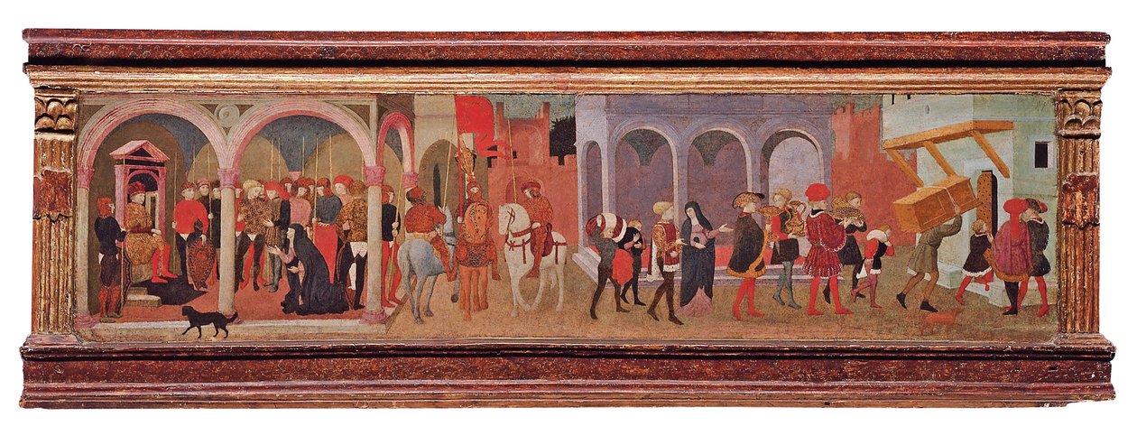 قصة Lionora de &39;Bardi و Ippolito Buondelmonte ، لوحة من كاسوني (تمبرا وذهبية على لوحة) بواسطة جيوفاني دي سير جيوفاني شيجيا