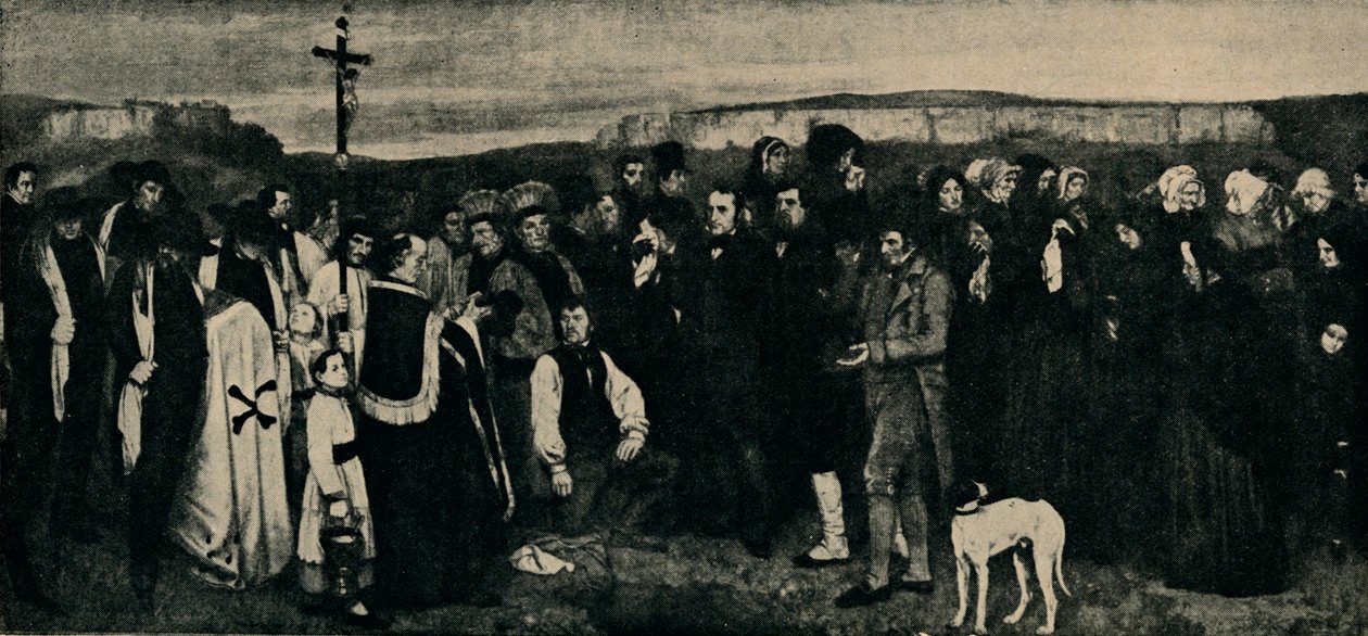 جنازة في Ornans ، c1850 ، 1935. بواسطة جيرودون