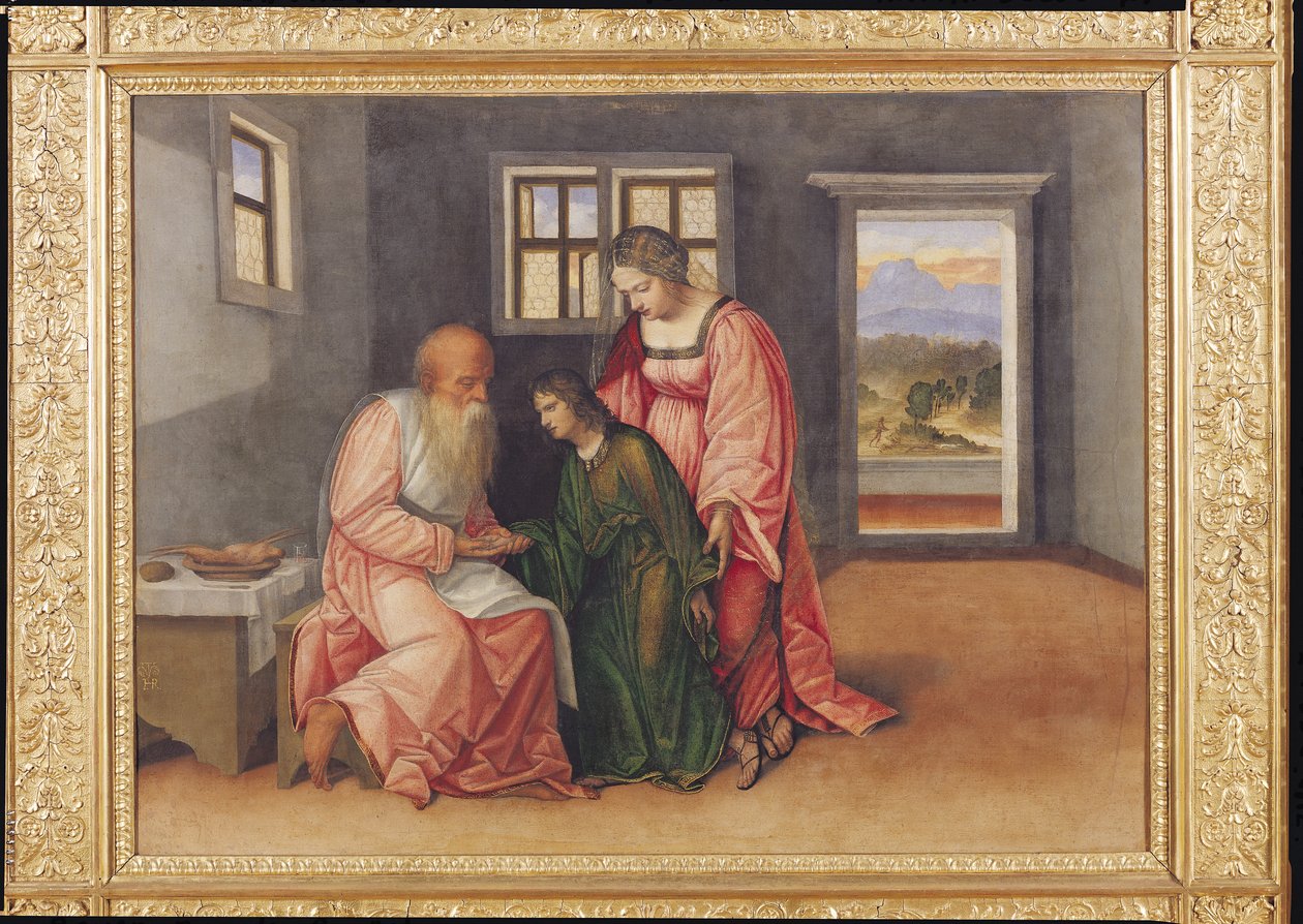 إسحاق بليسينج جاكوب ، c.1520 (زيت على قماش منقول من اللوحة) بواسطة جيرولامو دا تريفيزو الثاني
