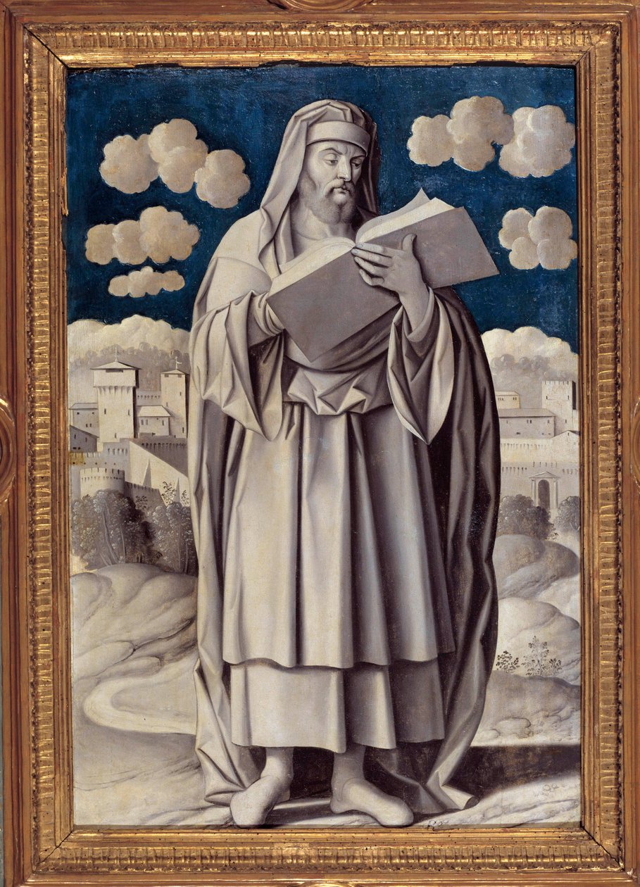 صورة في القدم للفيلسوف اليوناني أرسطو (384-322 قبل الميلاد) لوحة لجيرولامو موسيتو (1458-1531) 1531 باريس. Musee Jacquemart Andre - صورة بالحجم الكامل للفيلسوف اليوناني أرسطو (384-322 قبل الميلاد). 15- لوحة جيرولامو موسيتو (1458-1531) بواسطة جيرولامو موسيتو