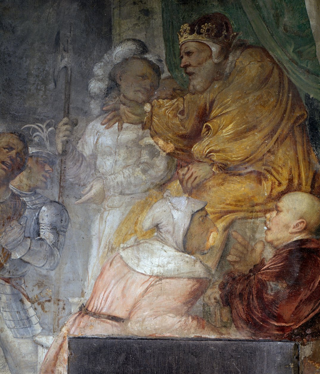 Nebuchadnezzar, detail from the miracle of Daniel