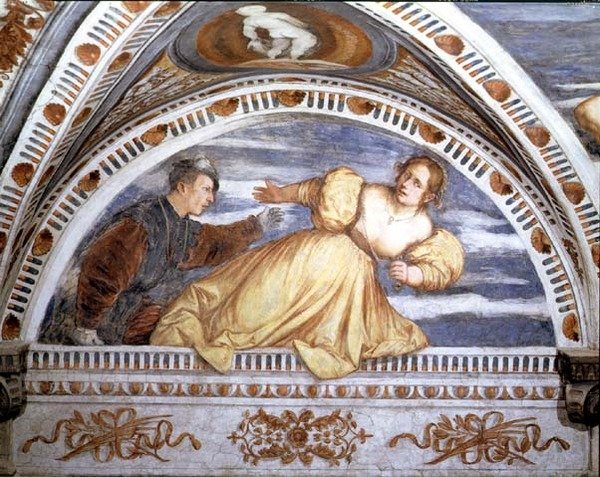 Tarquin و Lucretia ، لونيت بواسطة جيرولامو رومينو