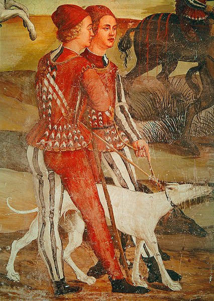 صفحتان وكلبهما ، تفاصيل مشهد الصيد ، c.1520-30 بواسطة جيرولامو رومينو