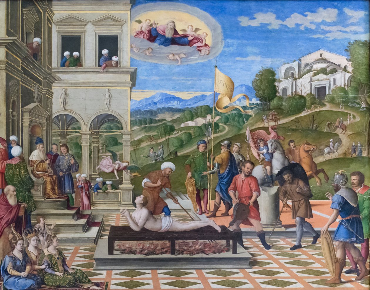 استشهاد القديس لورانس بواسطة Girolamo da Santacroce