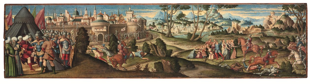 مشاهد من أورلاندو فوريوسو (زيت على قماش موضوع على لوح) بواسطة Girolamo da Santacroce