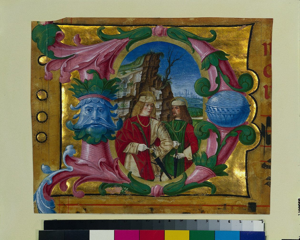 د الأولي التأريخي المستخرج من كتاب جوقة: اثنان من القديسين الشهيد ، ج. 1500-1510. بواسطة جيرولامو داي ليبري