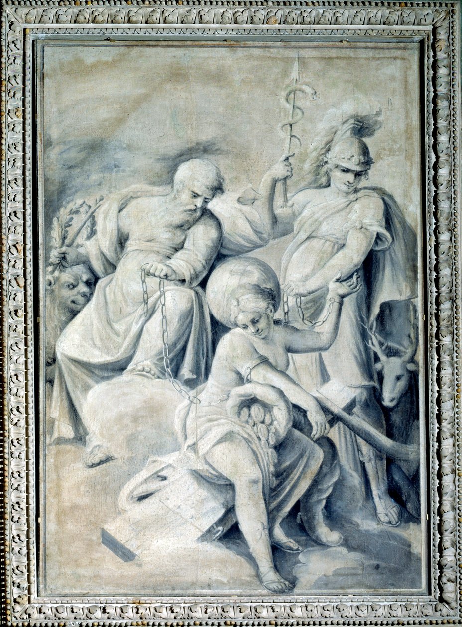 رمزية من الحصافة والقيمة عقد الثروة المقيدة (اللوحة ، 1820-1826) بواسطة جوليو بالينو
