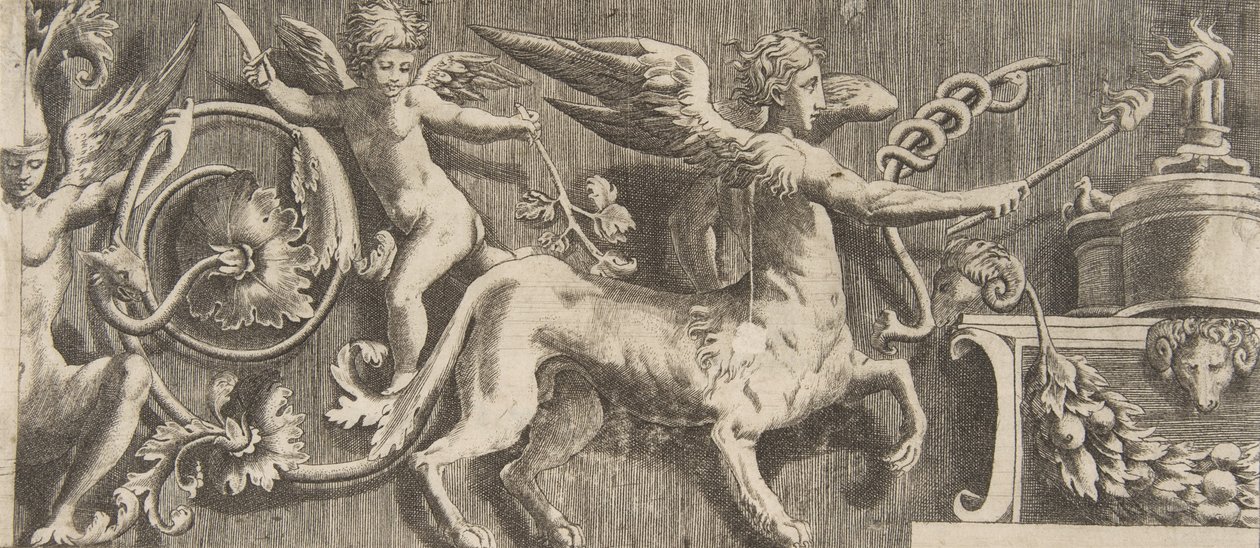 إفريز زخرفة القنطور المجنح ، 1531-1576. بواسطة جوليو بوناسون
