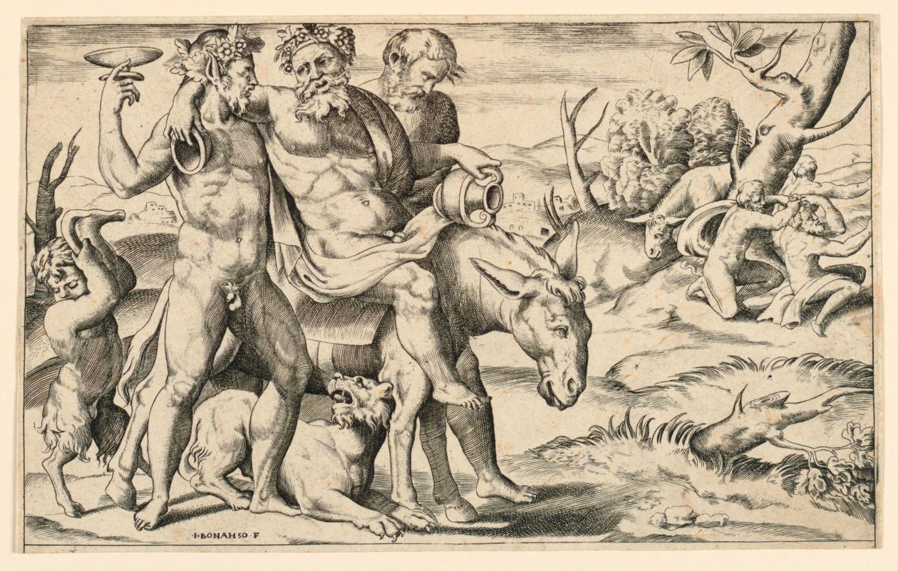Silenus ركوب على الحمار بواسطة جوليو بوناسون