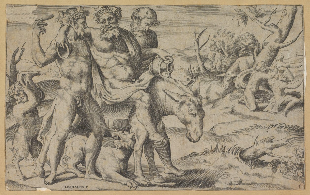Silenus يركب حمارًا بواسطة جوليو بوناسون
