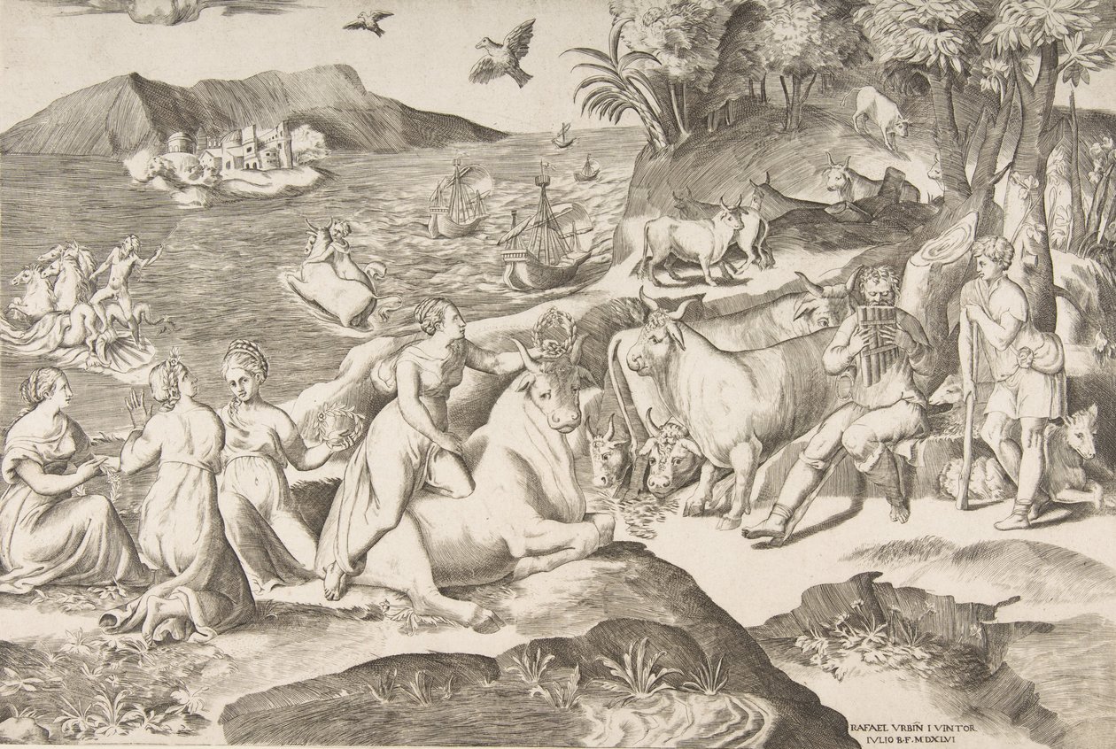 اغتصاب أوروبا 1546. بواسطة جوليو بوناسون