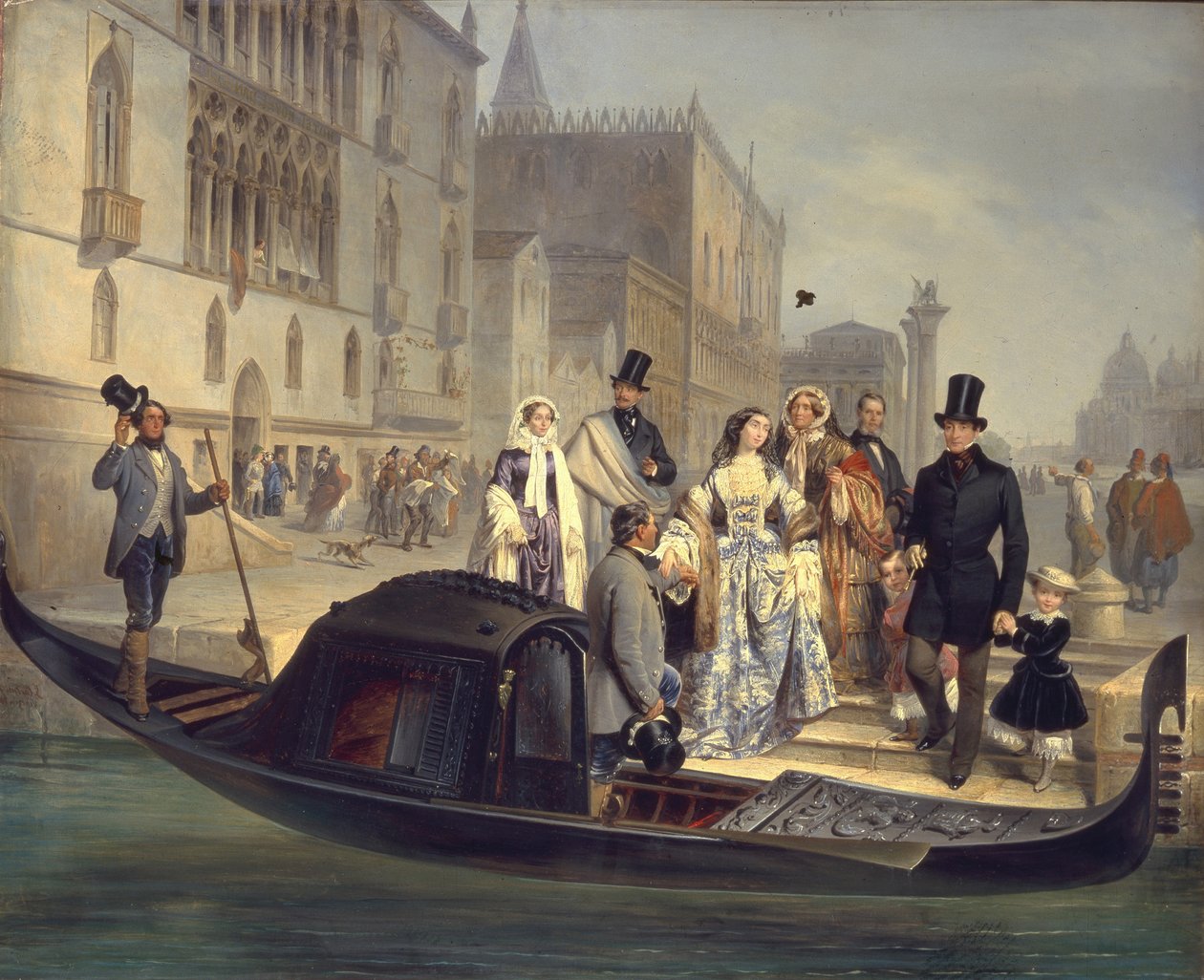 عائلة تولستوي في البندقية ، 1855 بواسطة جوليو كارليني