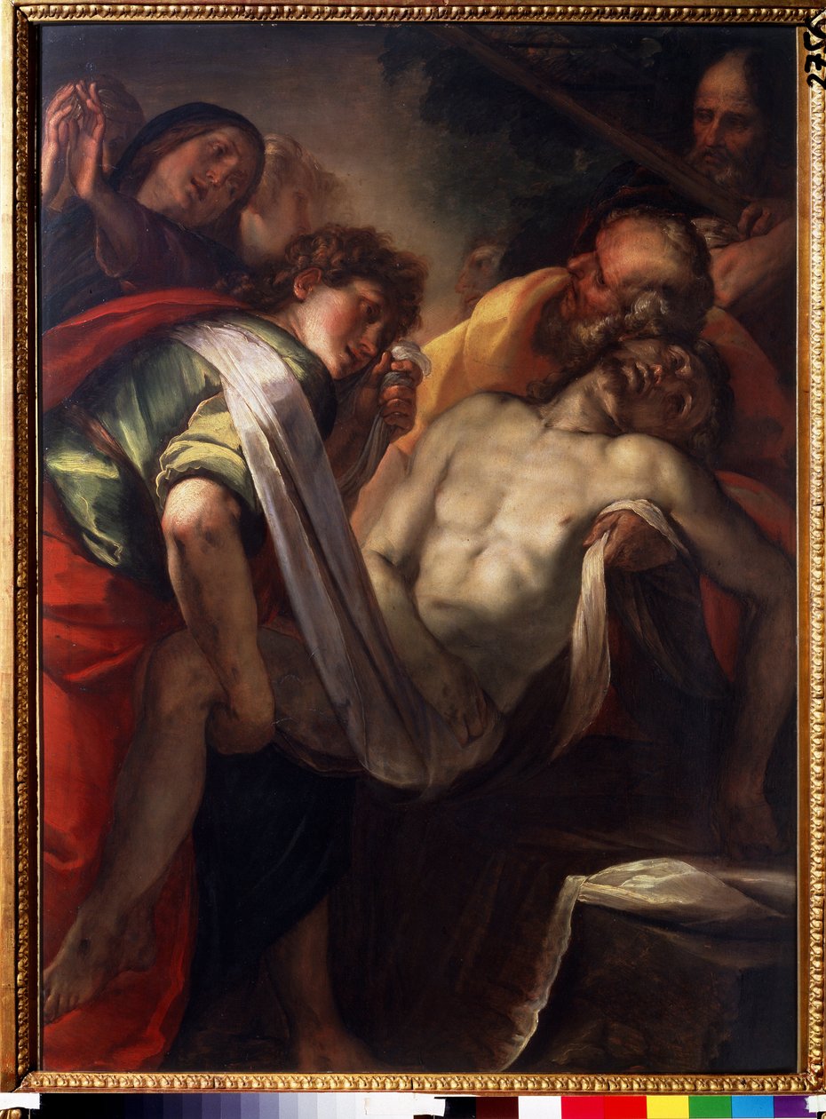 "La mise au tombeau" (قبر المسيح) لوحة رسمها جوليو سيزار بروكاتشيني (1574-1625) حوالي 1620 متحف بوشكين ، موسكو بواسطة جوليو سيزار بروكتشيني