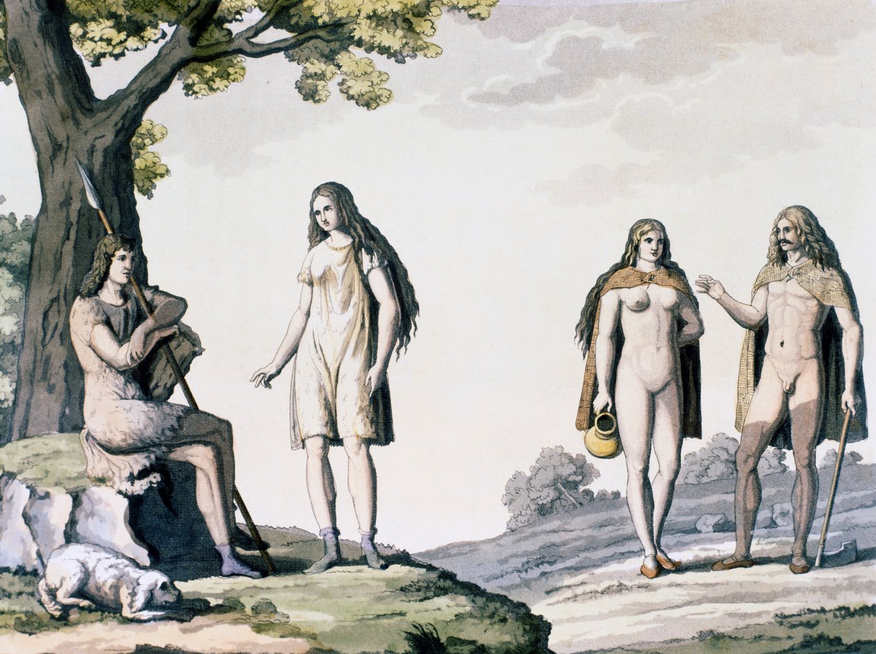 أزياء الألمان القدماء ، نقش من الأزياء القديمة والحديثة ل جوليو فيراريو (1767-1847) بواسطة جوليو فيراريو