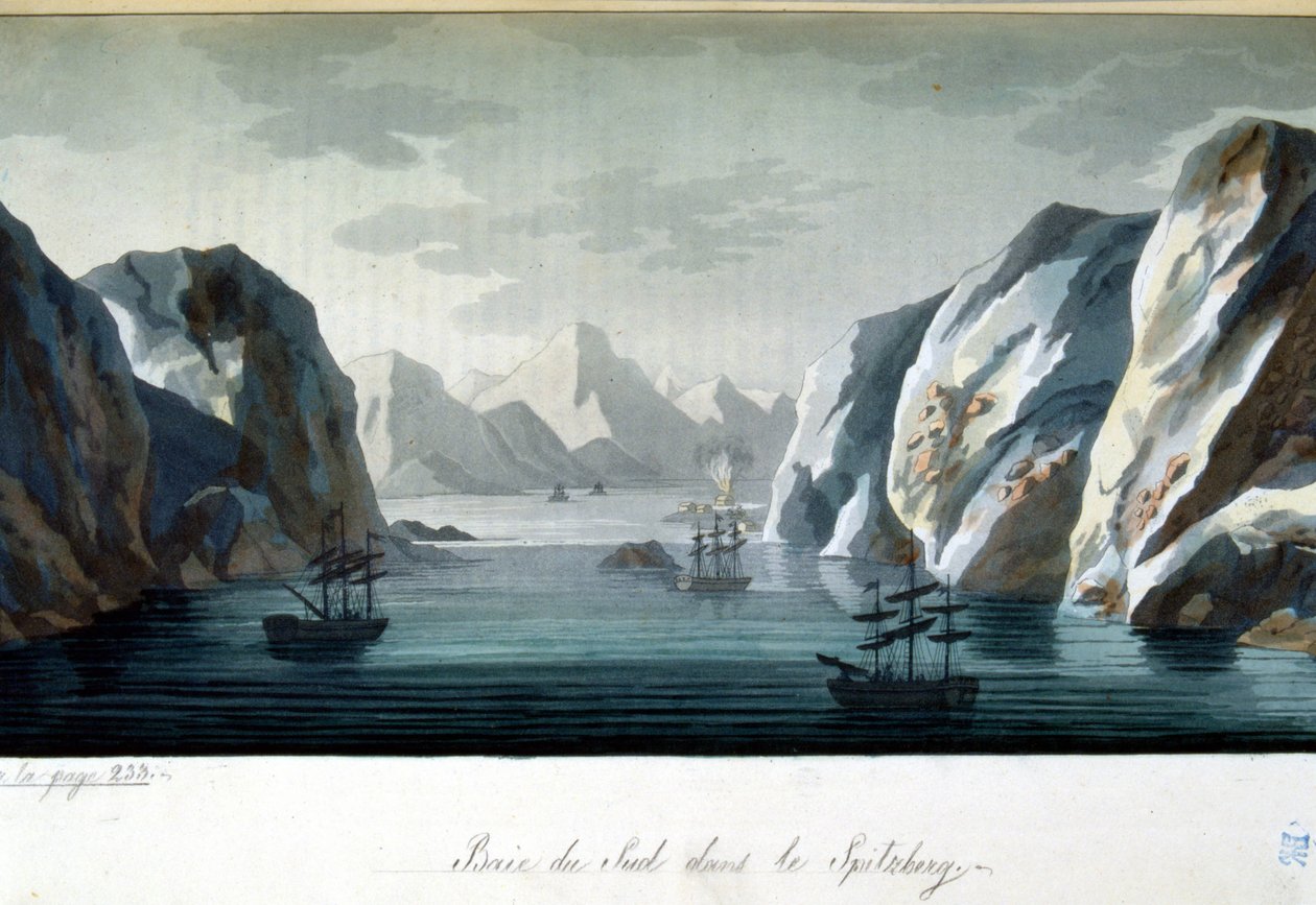 Southern Bay في Spitzberg ، النرويج - في "" الزي القديم والحديث "بقلم Jules Ferrario ، محرر. ميلان بواسطة جوليو فيراريو