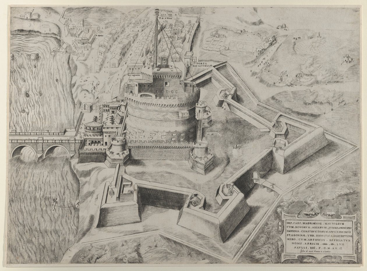 مرآة الروعة الرومانية: Castello Sant'Angelo ، 1557. ، 1557 بواسطة جوليو دي موسي