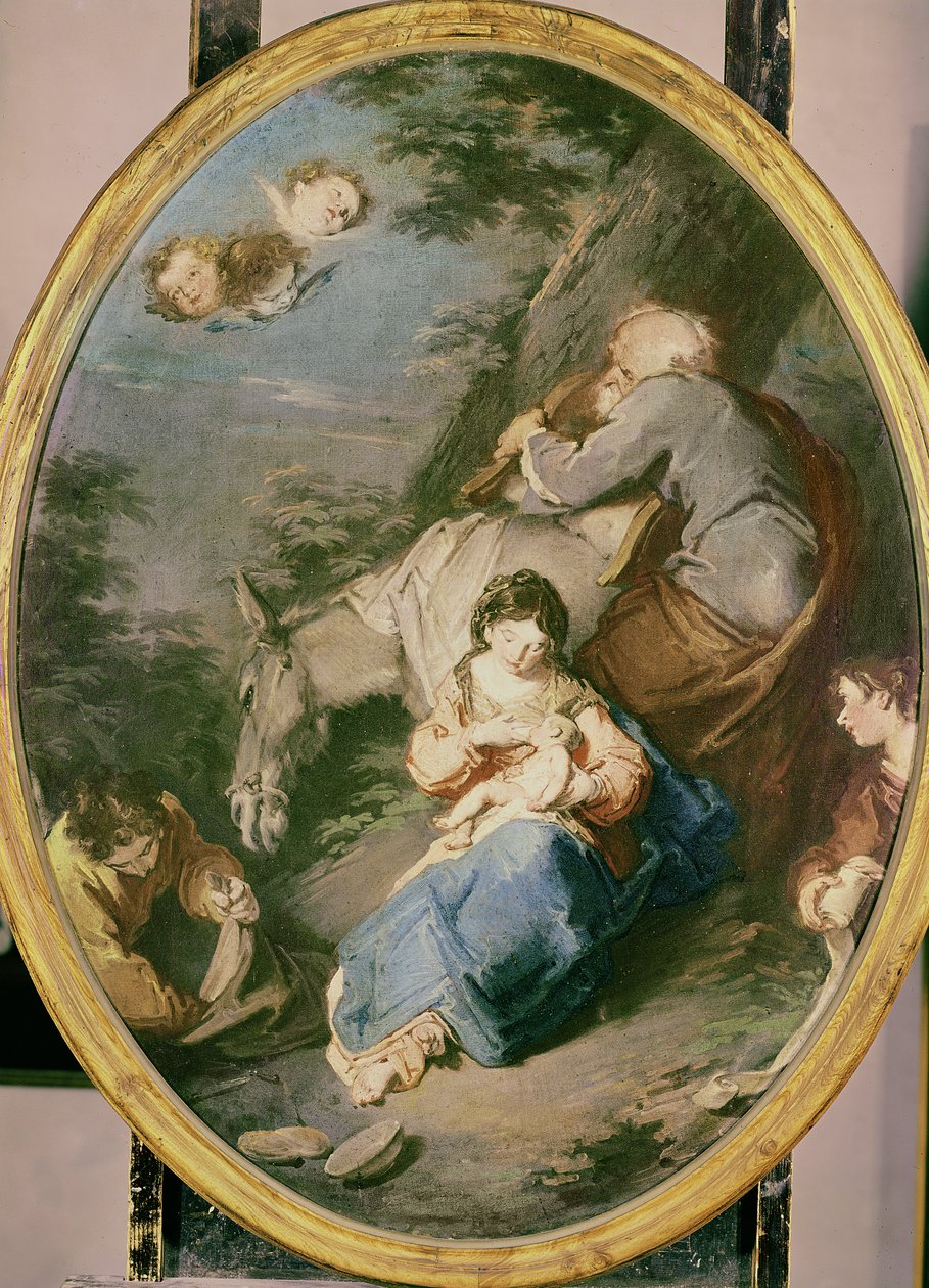 الراحة أثناء الرحلة إلى مصر ، 1740s بواسطة جوزيبي بازاني