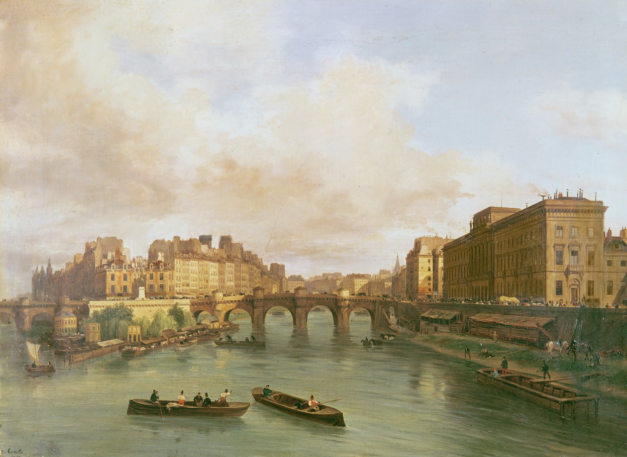 The Pont Neuf، Ile de la Cite، Paris Mint and Conti Quay، 1832 بواسطة جوزيبي كانيلا