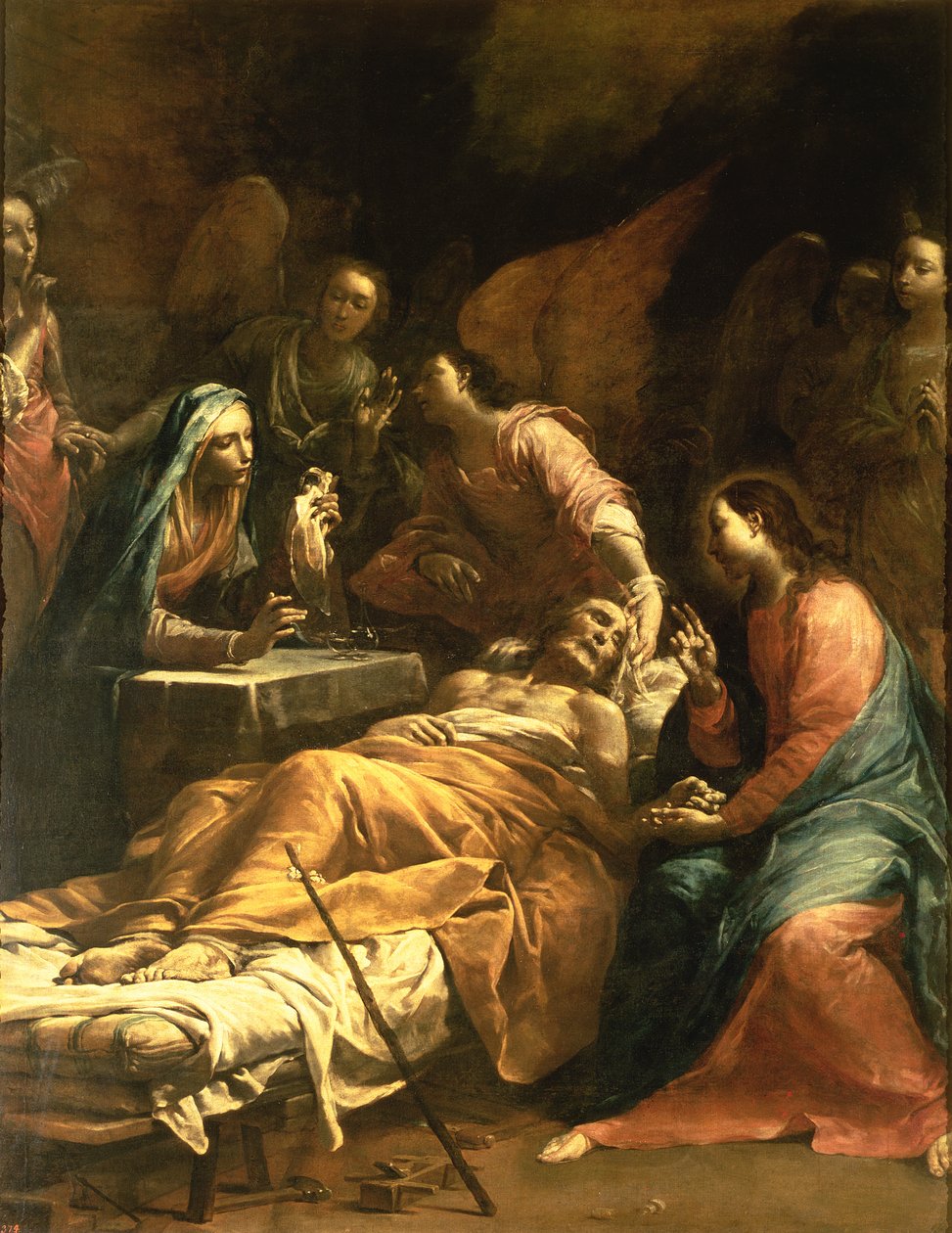 وفاة القديس يوسف ، ص 1712 بواسطة جوزيبي ماريا كريسبي