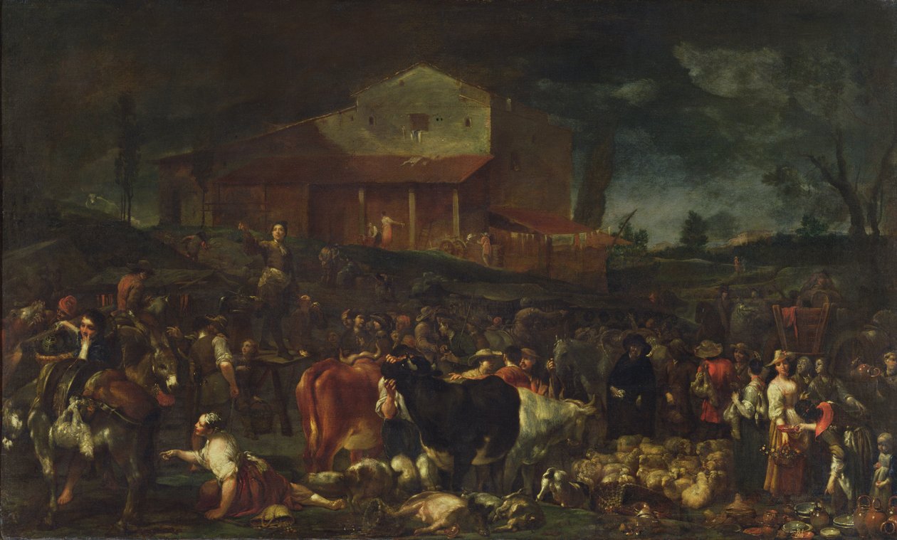 المعرض في بوجيو أ كايانو ، 1709 بواسطة جوزيبي ماريا كريسبي