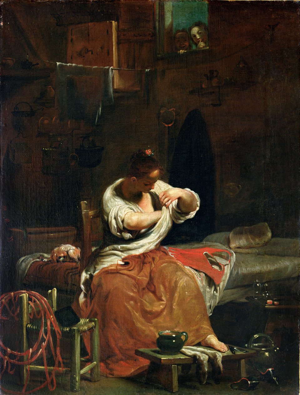 البرغوث ، c.1715-20 بواسطة جوزيبي ماريا كريسبي