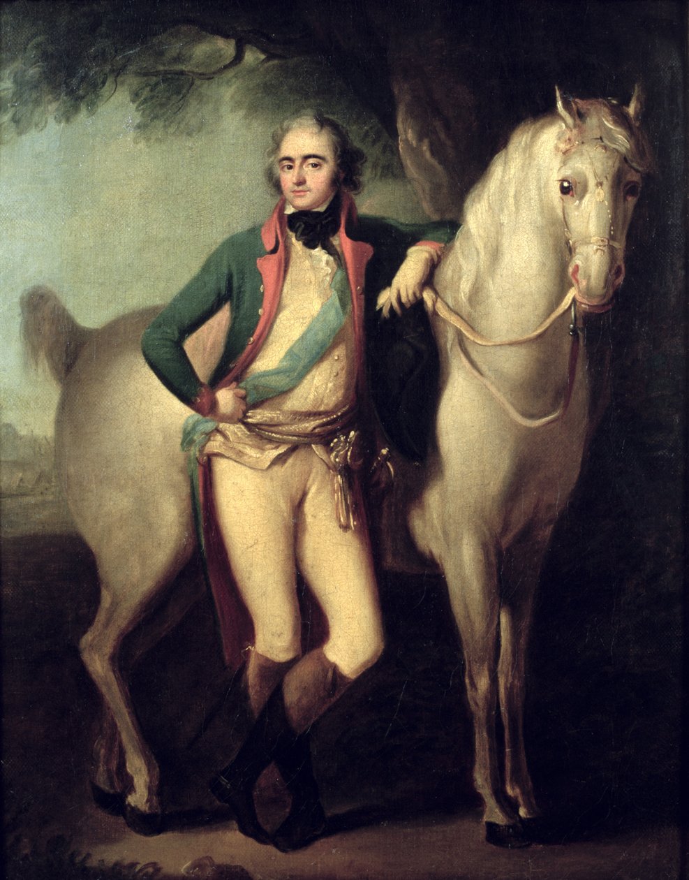 الأمير جوزيف أنطون بونياتوفسكي (1763-1813) بجانب حصانه ، بواسطة جوزيبي أو جوزيف جراسي