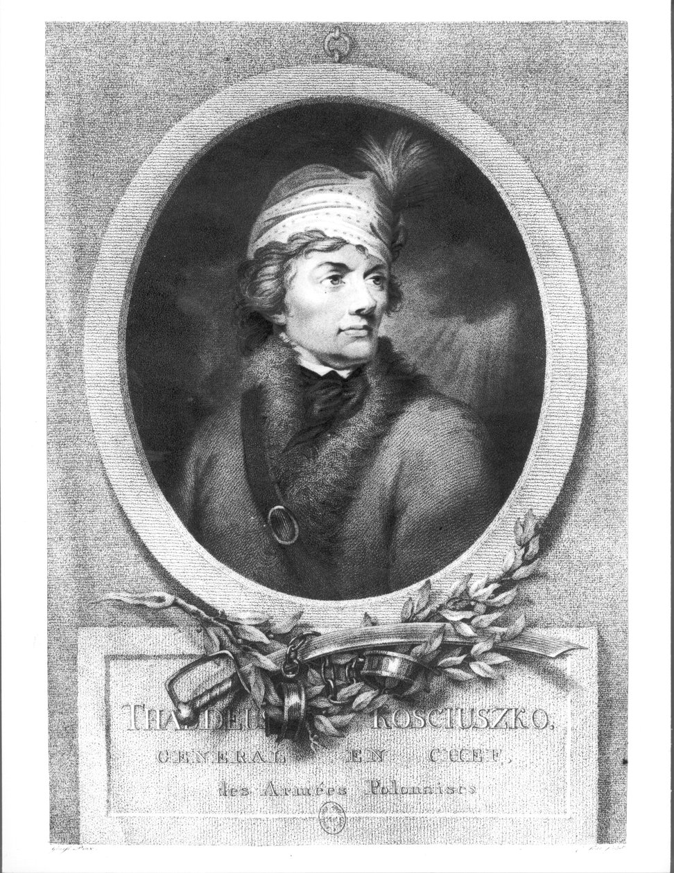 تاديوس كوسيوسزكو (1746-1817) ، نقشها كريستيان جوسي (ت 1828) ، تم نشره 1794-1998 بواسطة جوزيبي أو جوزيف جراسي