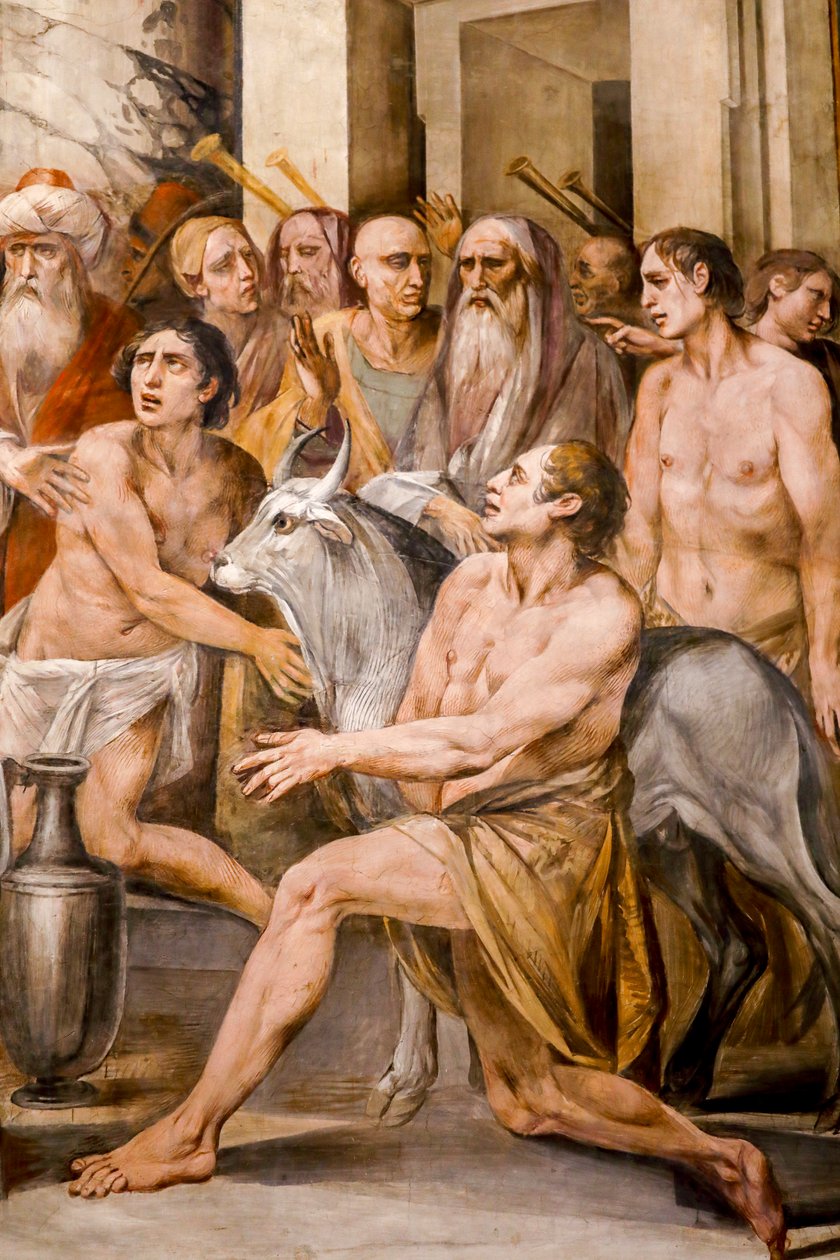 نوما بومبيليوس يؤسس عبادة فيستالس (تفصيل) بواسطة جوزيبي سيزاري