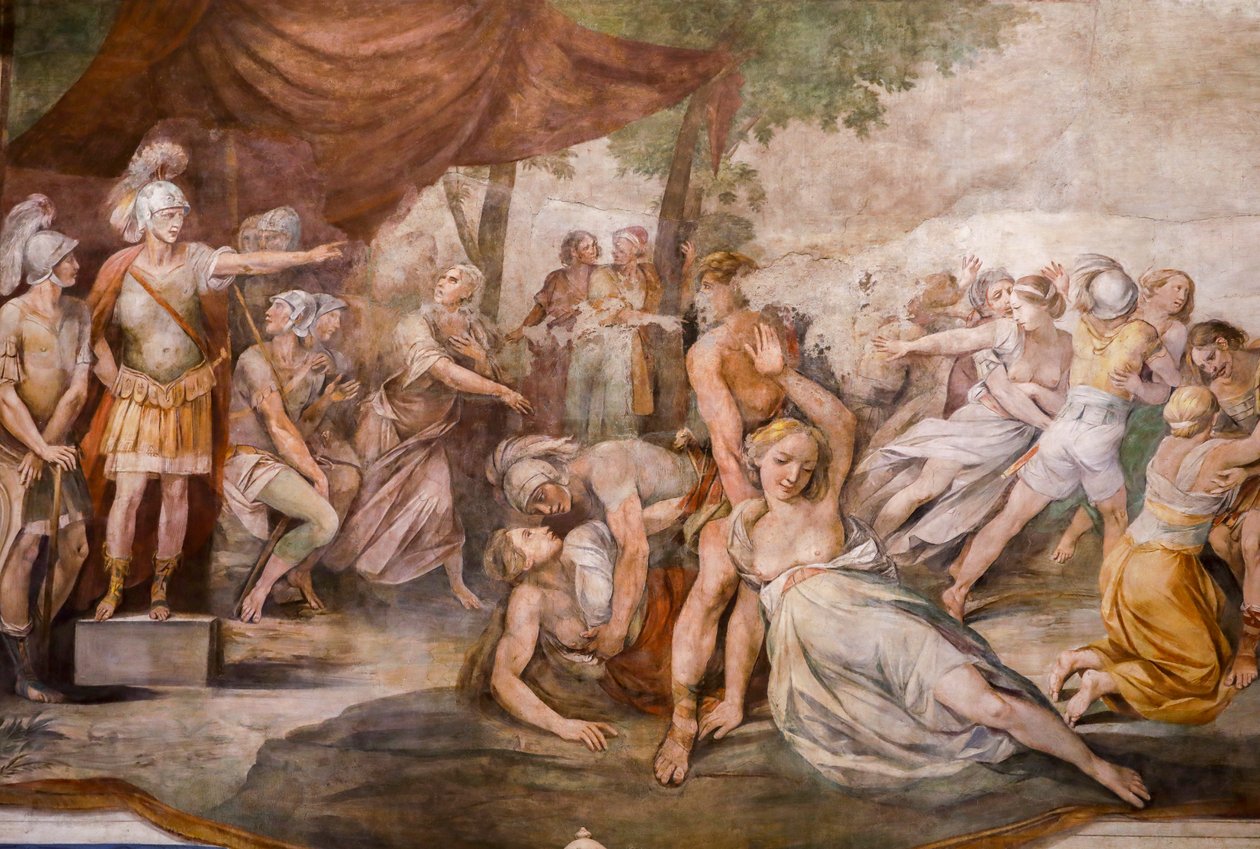 اغتصاب نساء سابين (تفاصيل) بواسطة جوزيبي (1568-1640) سيزاري