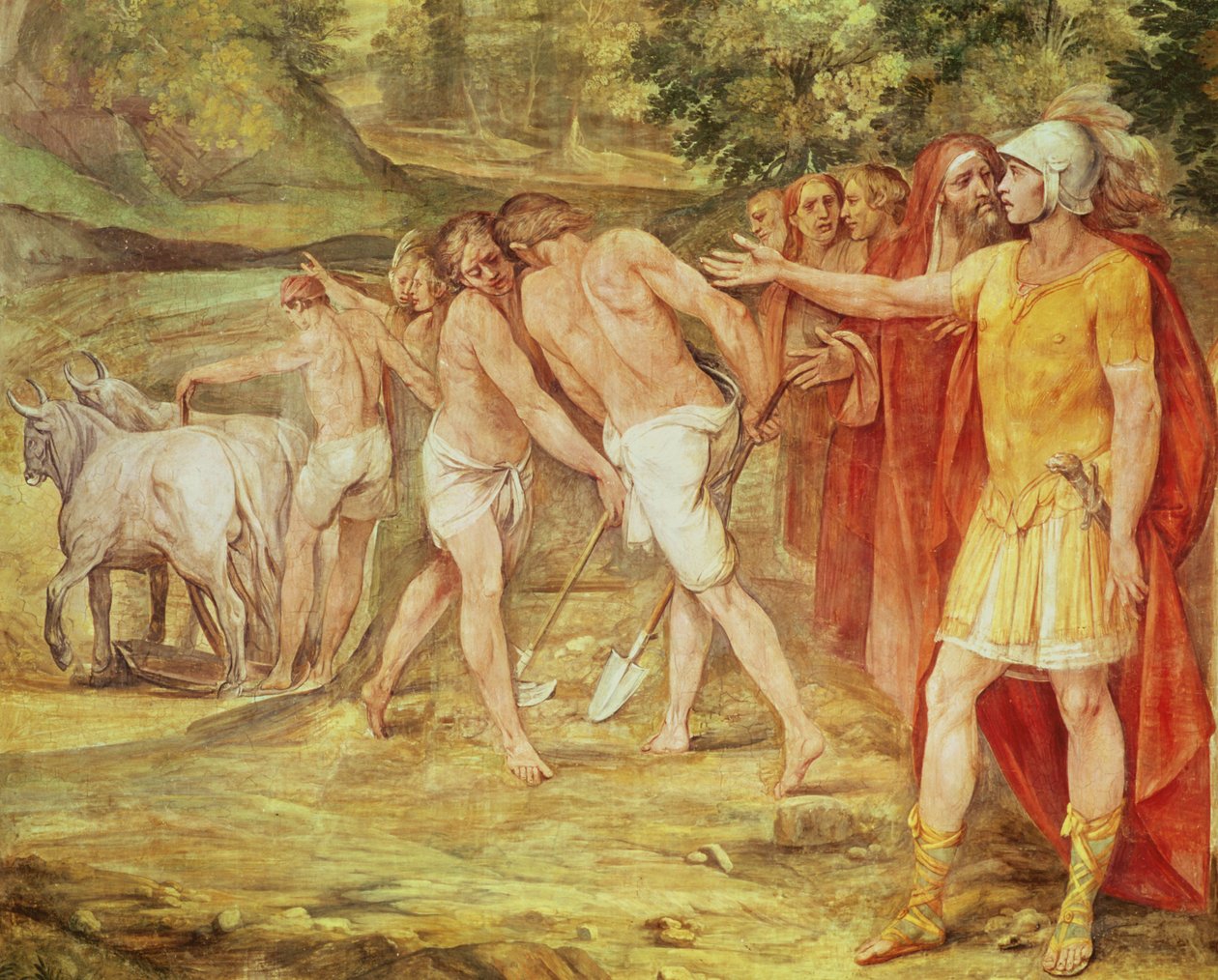 رومولوس بمناسبة حدود روما ، من Sala dei Horatii و Curatii (في الهواء الطلق) بواسطة جوزيبي سيزاري