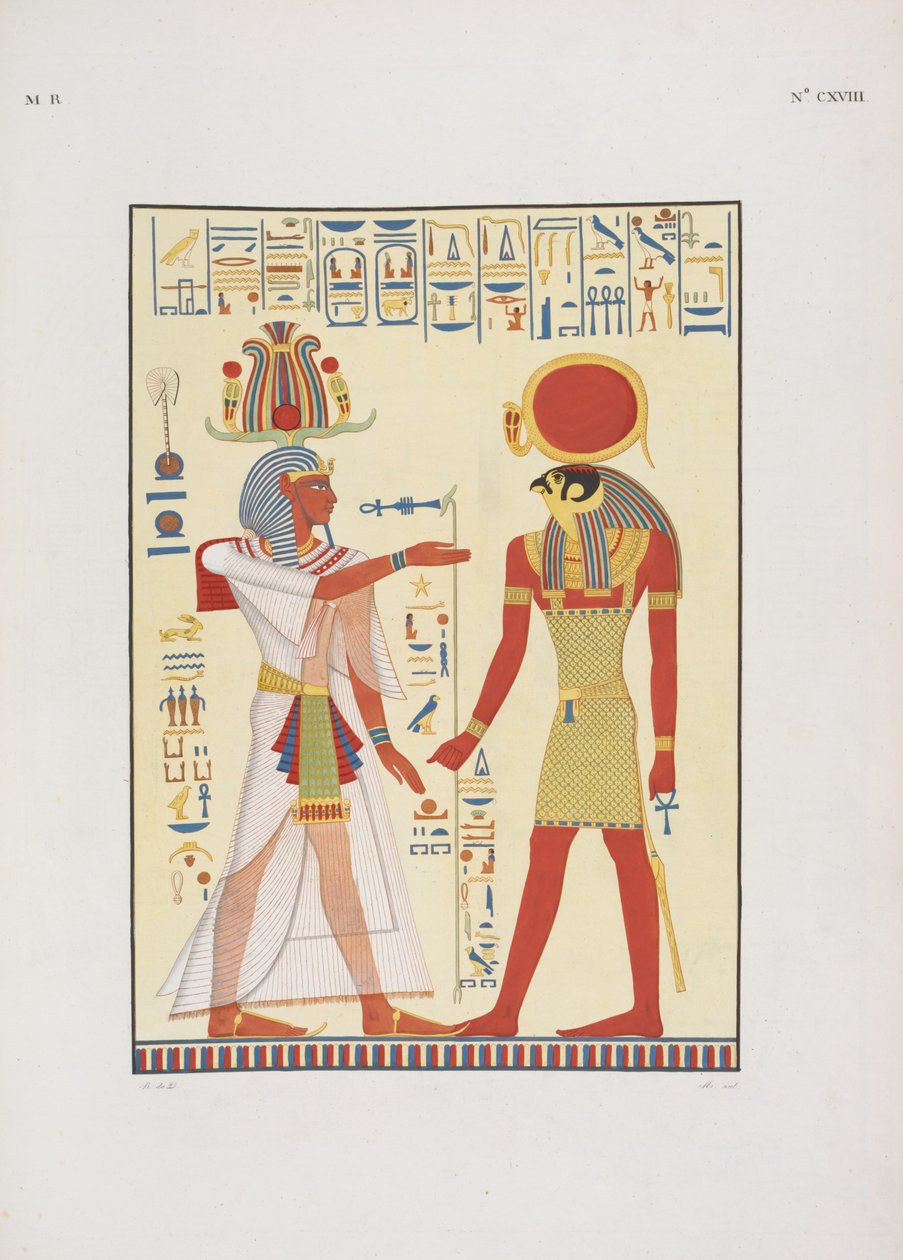 منفتة الثانية ، خلف رمسيس الثاني ، رسم توضيحي من "آثار مصر والنوبة ..." ، بقلم إيبوليتو روسيليني بواسطة جوزيبي أنجيلي