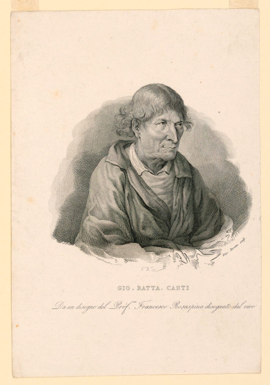صورة جيوفاني باتيستا كاستي (1721-1803) بواسطة جوزيبي بيريتا
