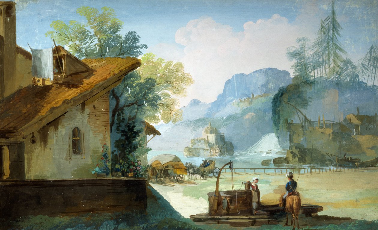 خادمة في بئر ، جوزيبي برناردينو بيسون (1762-1844) بواسطة جوزيبي برناردينو بايسون