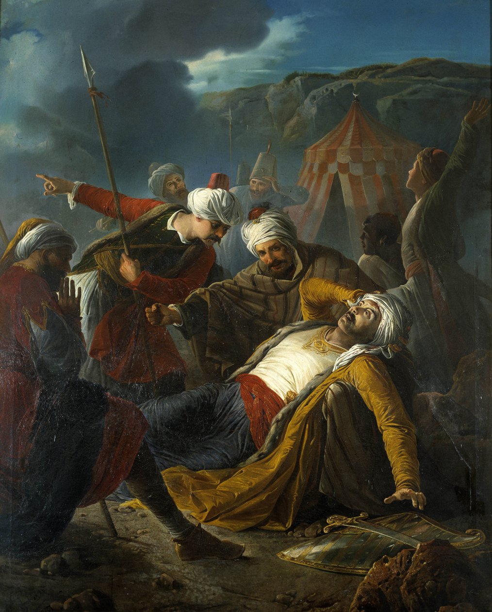 وفاة دراغوت (قرصان تركي) أثناء حصار الأتراك لمالطا عام 1565 - بواسطة جوزيبي كالي بواسطة جوزيبي كالي