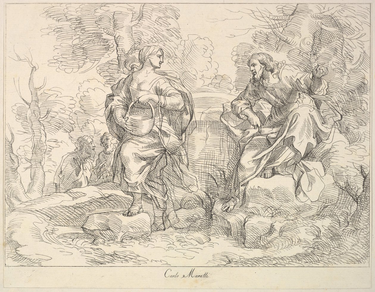 ظهور المسيح لمريم المجدلية 1740-1802. بواسطة جوزيبي كانال