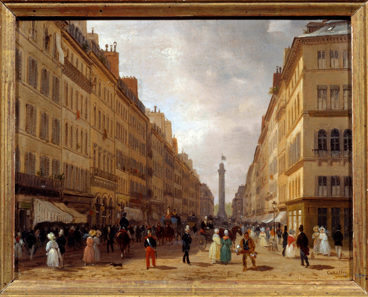 منظر لشارع لا بيه في باريس رسم جوزيبي كانيلا (1788-1847) 1830 صن. 0،31x0،16 م باريس ، متحف كارنافالي - منظر لشارع لا باي في باريس. لوحة جوزيبي كانيلا (1788-1847) بواسطة جوزيبي كانيلا