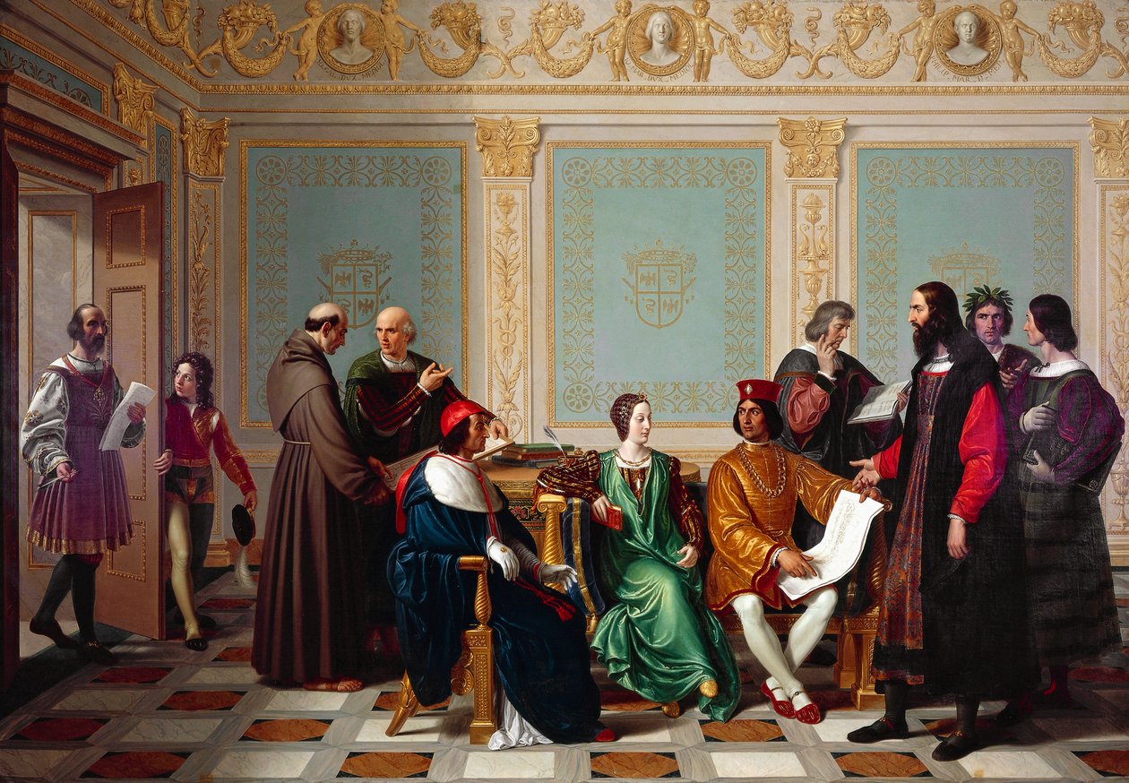 Leonardo da Vinci receiving commission for Last Supper at Ludovico il Moro