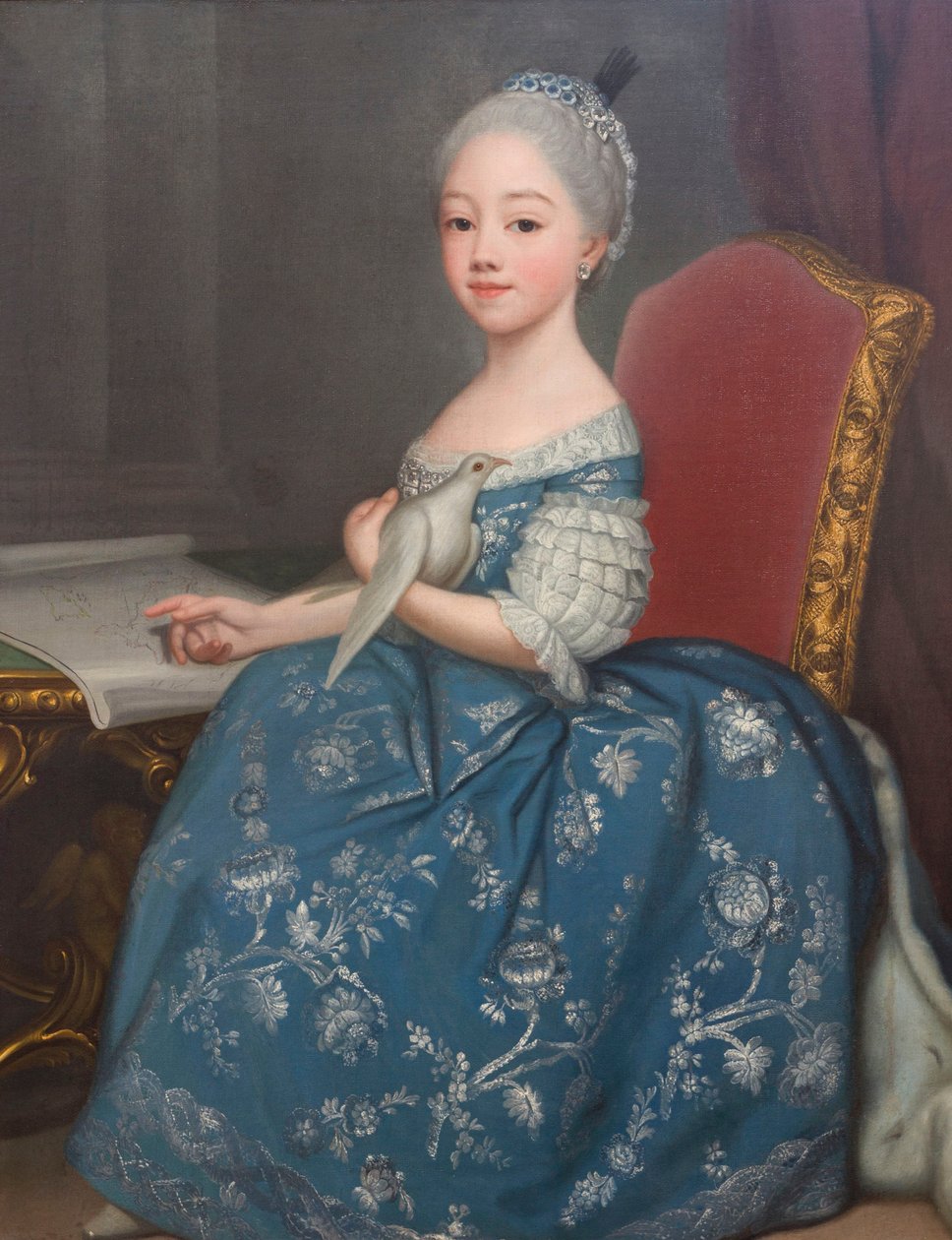 صورة ماري جوزفين من سافوي (1753-1801) ، كونتيسة بروفانس المستقبلية ، بقلم جوزيبي دوبرا (1703-1784) ، زيت على قماش بواسطة جوزيبي دوبرا
