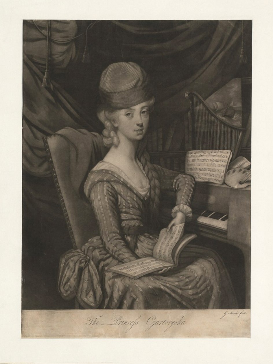 صورة للأميرة إيزابيلا كزارتوريسكا ني كونتيسة فليمنغ 1746-1835 ، 1777 بواسطة جوزيبي فيليبو ليبيراتي مارشي