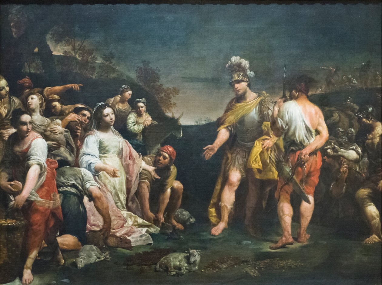 داود وأبيجايل بواسطة جوزيبي ماريا (1665-1747) كريسبي