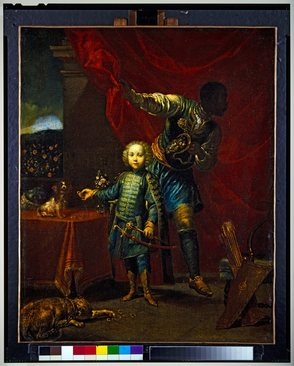 صورة لصبي صغير، يُقال إنه ابن الجنرال يوهان بالفي (لوحة) بواسطة جوزيبي ماريا (1665 1747) كريسبي