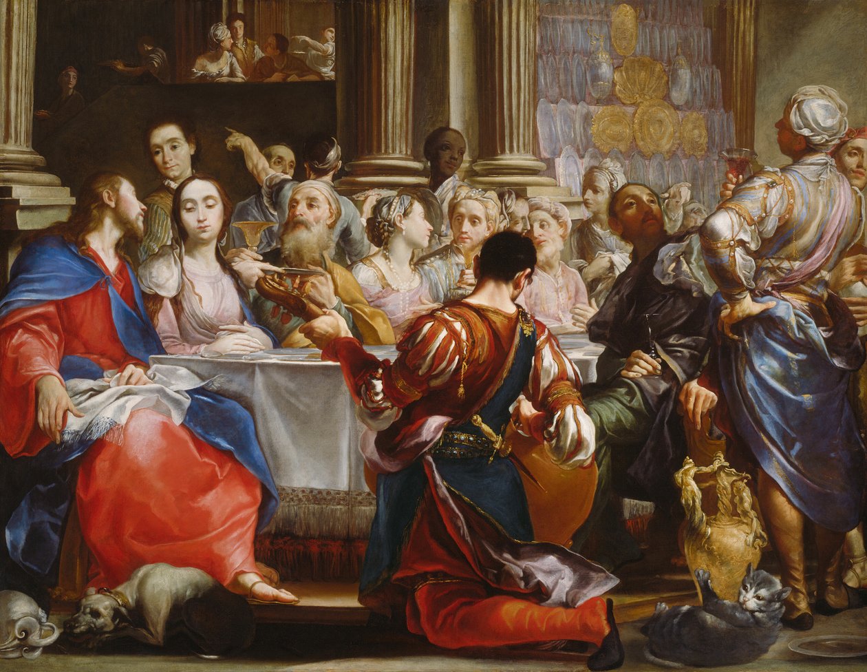 الزفاف في قانا ، ج. 1686. بواسطة جوزيبي ماريا كريسبي