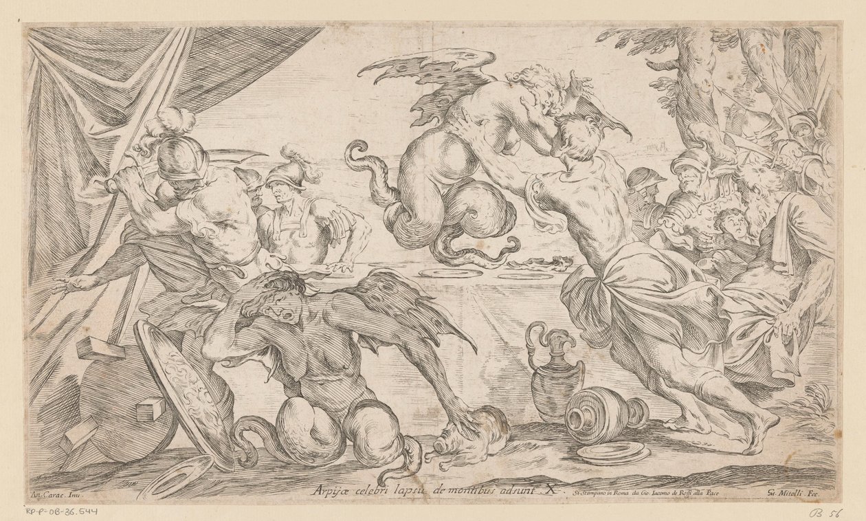 اينيس ورفاقه يقاتلون هاربيز Arpijae celebri lapsu de montibus adsunt (العنوان على الكائن) Wanderings of Aeneas (عنوان المسلسل) L