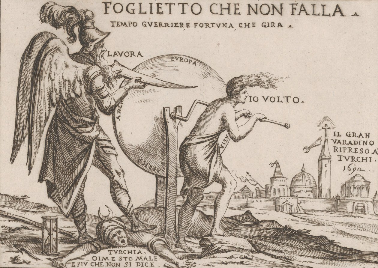 قصة رمزية تتعلق بثروات الأتراك ، كاليفورنيا. 1692. بواسطة جوزيبي ماريا ميتيللي