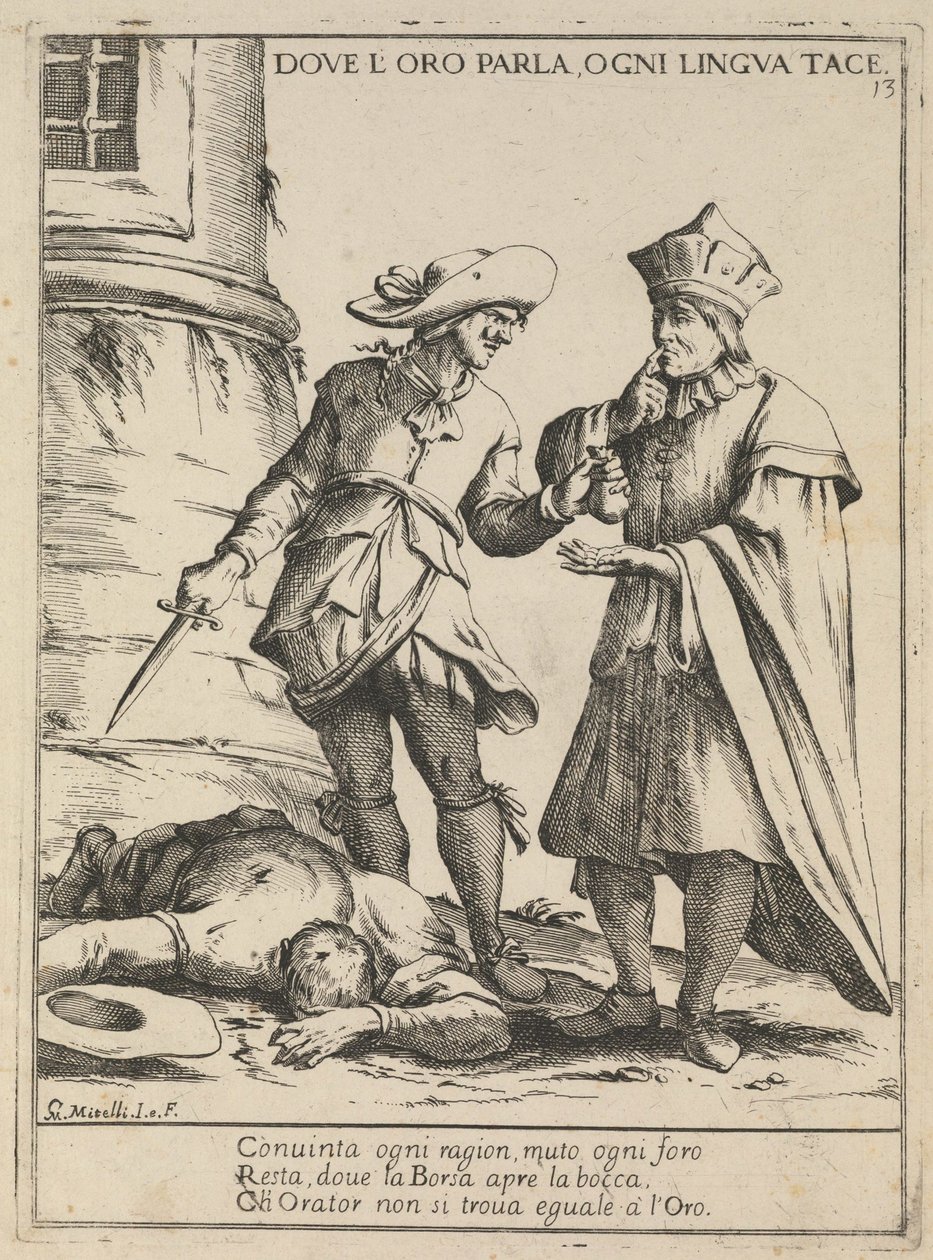 حيث يتحدث الذهب ، كل لسان صامت. حيث يتحدثون ، كل لغة صامتة ، 1678 بواسطة جوزيبي ماريا ميتيللي