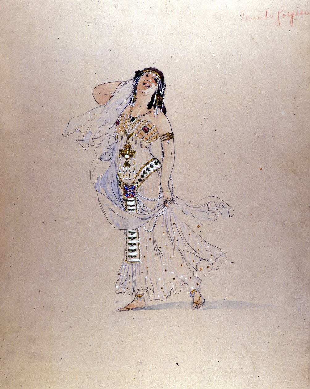 زي ريتشارد شتراوس ”” Salomè “” “لجوزيبي بالانتي (1881-1946) لمسرح لا سكالا في ميلانو عام 1912. بواسطة جوزيبي بالانتي