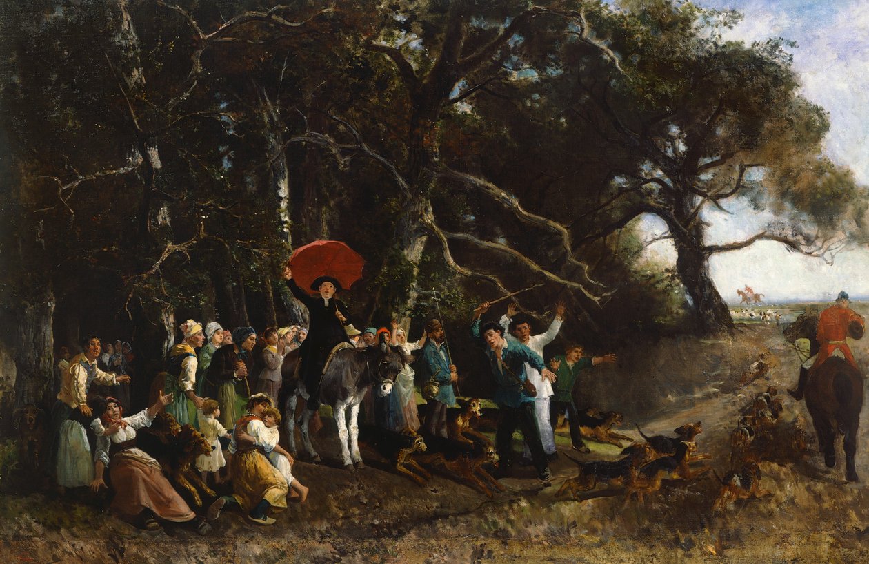 قاطعت الخطبة جوزيبي باليزي (1812-1888) زيت على قماش بواسطة جوزيبي بالزي