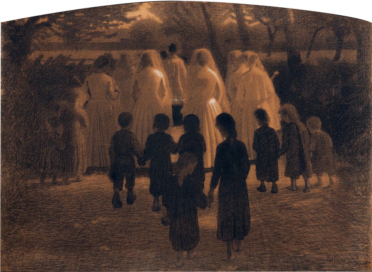 الطفل الميت بواسطة بيليزا دا فولبيدو ، جوزيبي (1868-1907). باستيل على ورق مقوى ، مقاس: 71x98 بواسطة جوزيبي بيليزا دا فولبيدو