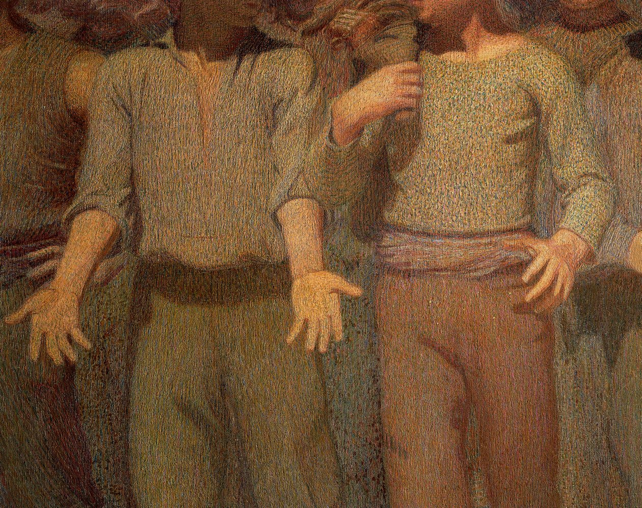 The Fourth State, by Giuseppe Pellizza da Volpedo, detail بواسطة جوزيبي بيليزا دا فولبيدو